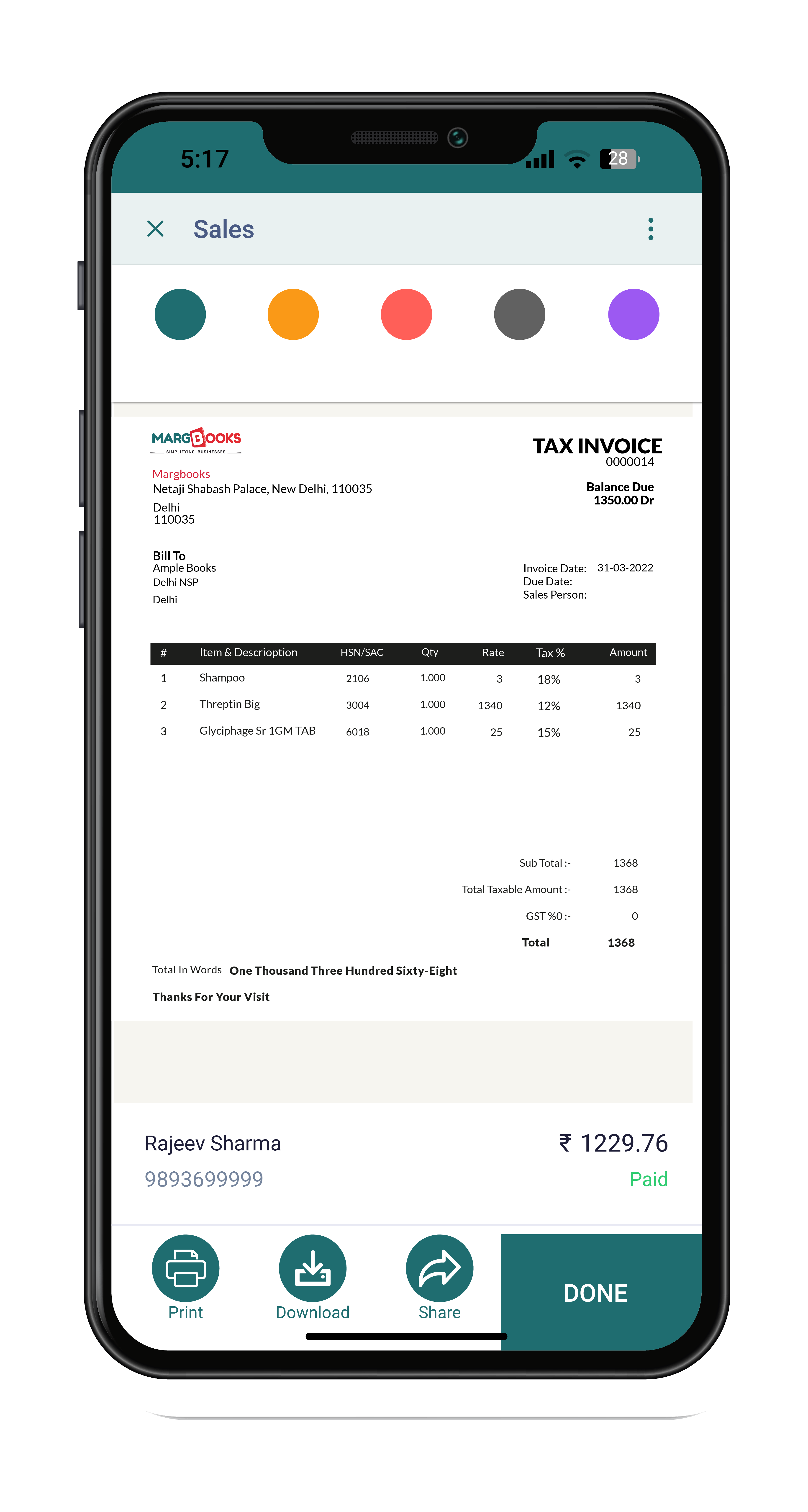 Mobile App Invoicing