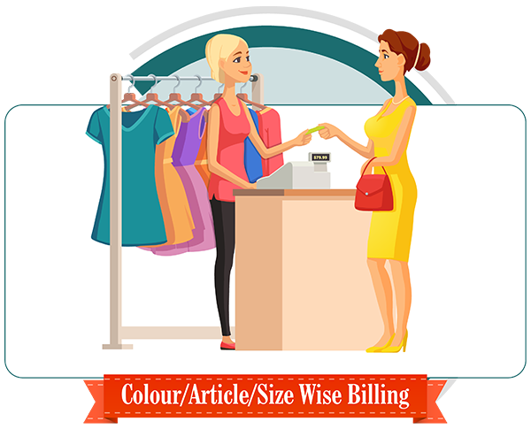Size/Colour/Article Wise Billing