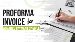 Proforma Invoice For Advance Payment Sample